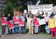 A great turnout for the picket of Ealing hospital to demand that it remains open, led by WRP Parliamentary candidate ARJINDER THIARA who is getting a lot of support