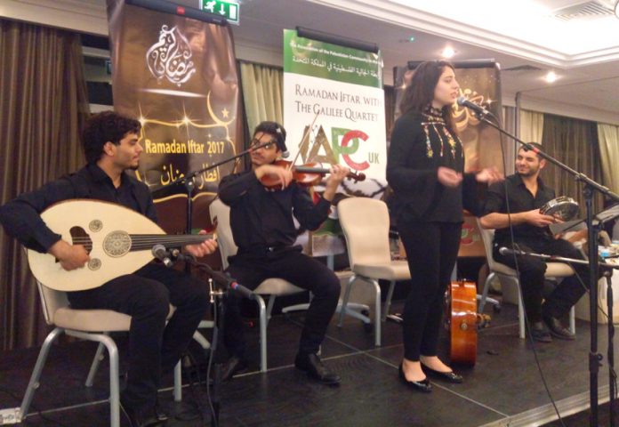 The Galilee Quartet performing at the Ramadan Iftar in Ealing on Saturday evening
