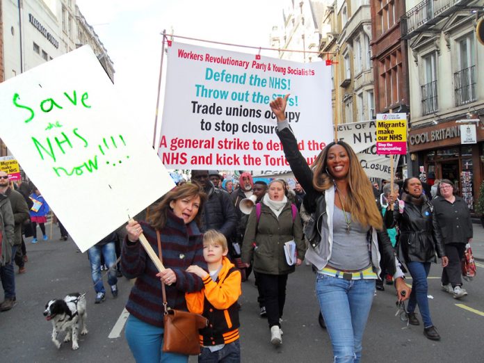 Workers Revolutionary Party and Young Socialists on the 100,000 strong demonstration against the Tory government’s NHS cuts