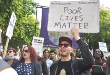 Grenfell Tower residents and supporters marching on Downing Street demanding action against those responsible