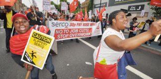Low paid Serco workers are having to battle like hell for a 30p pay rise