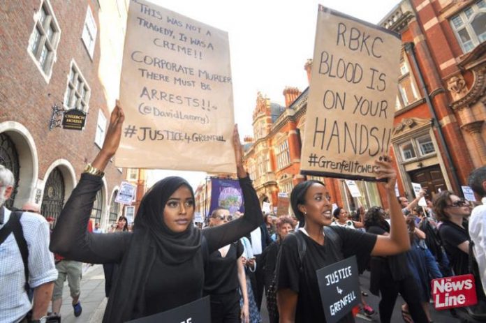 Marchers demand arrests and corporate murder charges over the Grenfell Tower inferno that killed large numbers of men, women and children