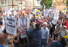 Last Wednesday demonstrators, some of whom entered the Kensington & Chelsea council meeting demanded criminal charges against those responsible for the Grenfell Tower inferno