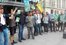 BECTU picket line at the Hackney Picturehouse on Saturday