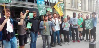 BECTU picket line at the Hackney Picturehouse on Saturday