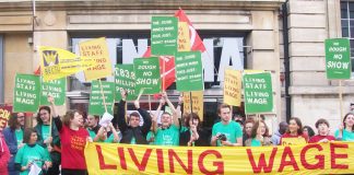 Ritzy Cinema strikers battling for a living wage – they have voted by an overwhelming 92% for more strike action