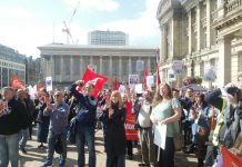 Birmingham binmen and their supporters rally last Sunday