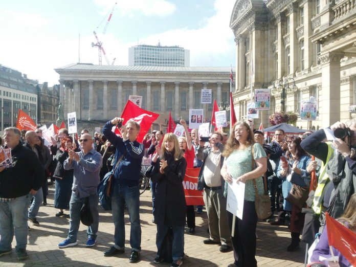 Birmingham binmen and their supporters rally last Sunday