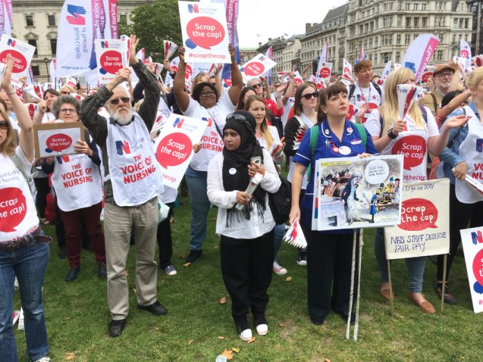 Nurses battling against the pay cap are warning that it is responsible for the huge shortage of nurses