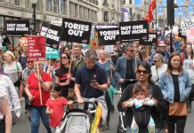 The message of the hour for the Tory government – delivered during the march on parliament on July 1st