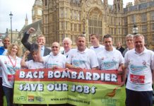 Bombardier workers lobbying parliament demanding action to defend their jobs