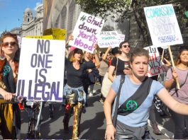 Marchers demand the closure of Yarl’s Wood on London’s ‘Refugees Welcome’ demonstration