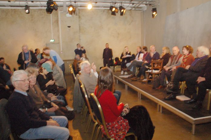 The cast and audience at the rehearsed reading of ‘Shirleymander’