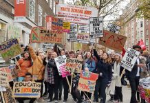 Young students campaigning against massive tuition fees – dubbed ‘Corbyn’s Revolutionary Guard’ by right-winger Hattersley