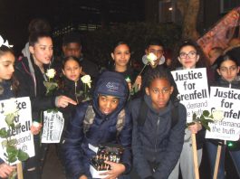 Hundreds of local youth turned out for last Thursday’s silent march on the six month anniversary of the Grenfell Inferno