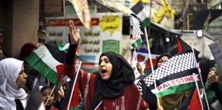 Palestinian women outraged at Trump’s embassy move plan take to the streets