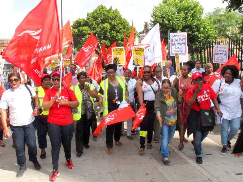 Cleaners, security and catering staff at the Royal London Hospital took strike action against their employer Serco last year