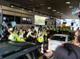 Safe routes needed for refugees to reach UK Police stop a convoy taking food and clothes for Calais refugees in June, 2016