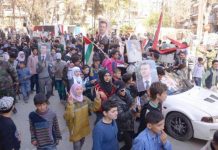 Syrians march in support of President Assad – Syrian Kurds in Afrin are now calling on the Syrian army to defend them