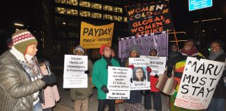 London protest outside the new US embassy in Battersea