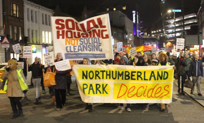 A thousand angry local residents marched through Haringey demanding that the HDV – the scheme to privatise housing is scrapped