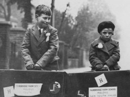 Two young children forced to go to Australia on one of the child migrant schemes creditMolong-Historical-Society