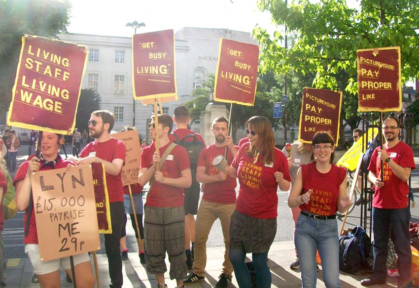 Picturehouse cinema workers striking for the ‘Living Wage’ – they have had enough of austerity