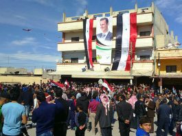 Syrian army regaining control in Ghouta Thousands of residents of Eastern Ghouta turned out to celebrate the liberation from the terrorists