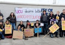 Students joined lecturers on the picket line at Aberdeen University yesterday morning demanding the UCU does not capitulate – by 4pm the deal had been rejected