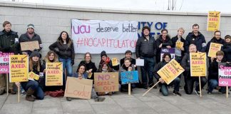 Students joined lecturers on the picket line at Aberdeen University yesterday morning demanding the UCU does not capitulate – by 4pm the deal had been rejected