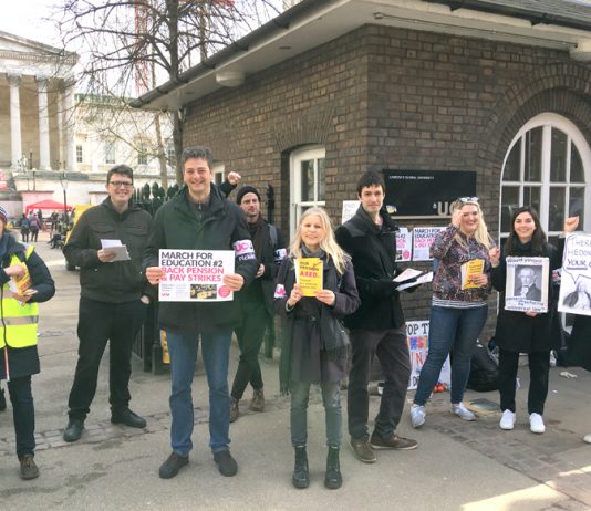 Pickets out in force at University College London