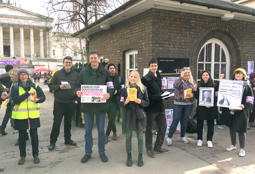 Pickets out in force at University College London