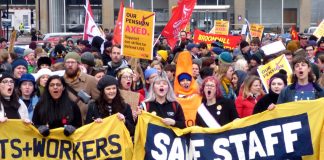 Sheffield University students turned out in force last week to support their striking lecturers