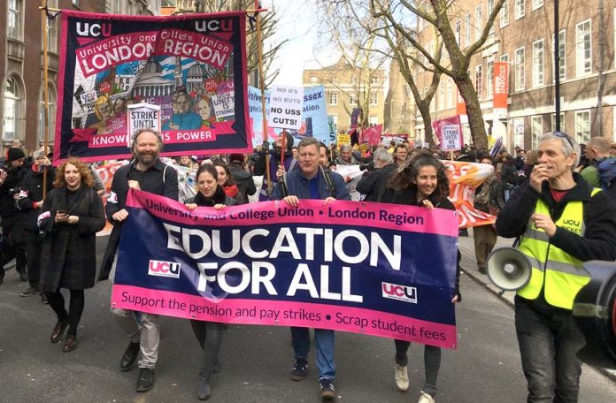 One of the big demonstrations in London during the 14 days of strikes – the employers have now made an offer