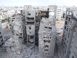 Destruction in Gaza in 2014 – over 3,000 Palestinians were killed during the Israeli offensive