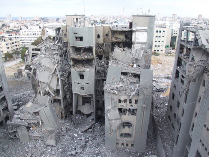 Destruction in Gaza in 2014 – over 3,000 Palestinians were killed during the Israeli offensive