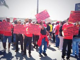 SAFTU protest outside the NEDLAC offices against new anti-union laws