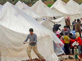 Living conditions for some of the 8,000 Palestinian refugees fleeing Syria to Turkey