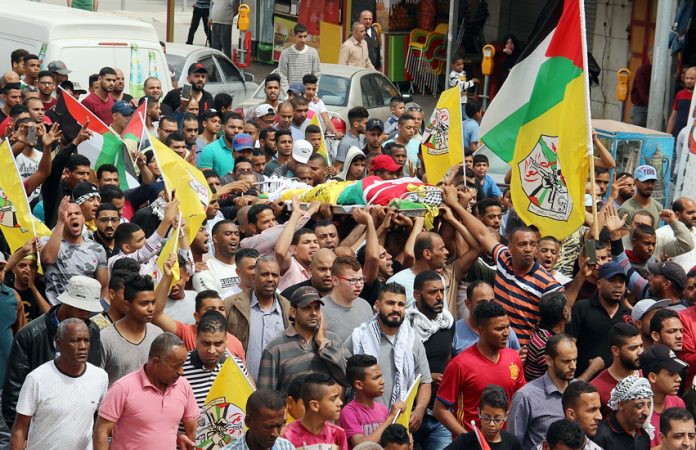 Palestinian funeral – there are going to be many more after Israel’s barbaric attacks on the Great March of Return on the Gaza border