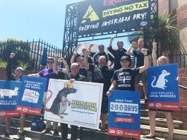 Australian unions national campaign over wages and jobs! Striking workers at ExxonMobil highlight the company’s tax avoidance