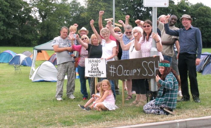 Staffordshire residents occupied Stafford Hospital grounds for eight months to stop the closure of the hospital’s A&E Department