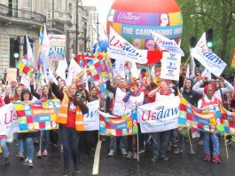 USDAW shopworkers union members made their voices heard