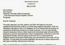 Trump’s letter to Kim Jong-un