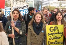 GPs turned out in force to support striking junior doctors during their year-long struggle – GP practices are under attack from Tory NHS cuts