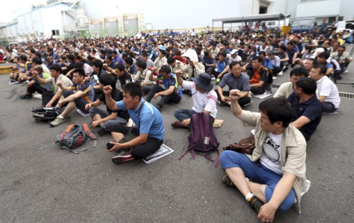 South Korean Hyundai workers vote to take strike action. They want a 5.3 per cent pay rise