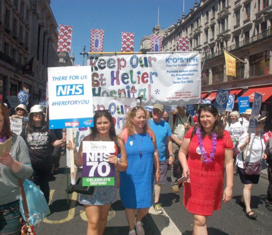 Campaigners from St Helier Hospital in south-west London fighting to stop it from closing