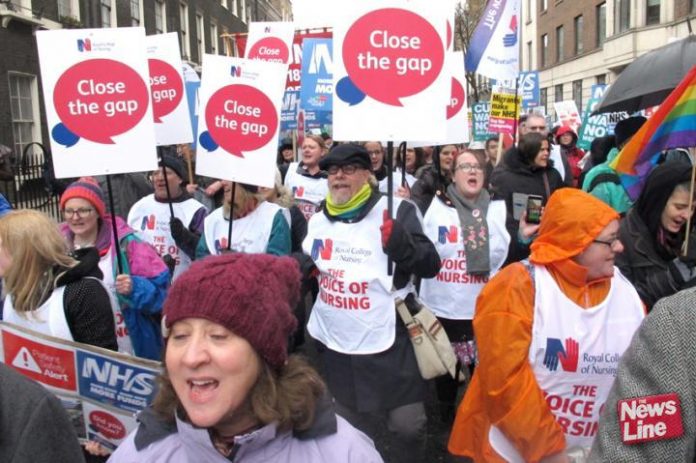 Nurses on the march against any pay cap – they are certain to make their point very forcibly at September’s EGM