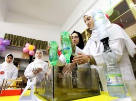 TRUMP SLASHES MORE THAN $200 MILLION IN AID FROM THE OCCUPIED WEST BANK AND THE GAZA STRIP – while every year over 700 Palestinian children are jailed & tortured in the West Bank Science class in a Palestinian school in Gaza – UNRWA funding for 700 schools in Gaza will run out in September