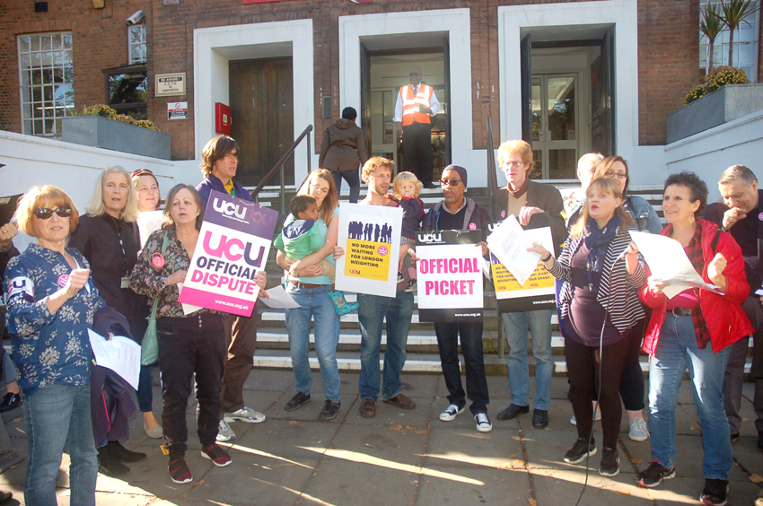 Striking Lewisham Southwark College lecturers are determined to win a pay rise after years of no increments