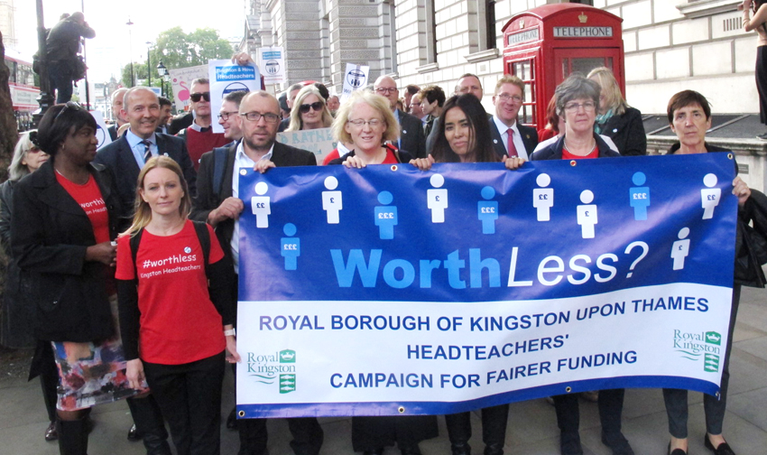 Heads from Kingston, Surrey, are demanding fairer funding